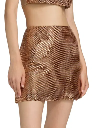 Mariandree Gaitan Women's Annabelle Embellished Miniskirt - Gold - Size Small | Thumbnail 4 Mariandree Gaitan Women's Annabelle Embellished Miniskirt - Gold - Size Small | Thumbnail 4