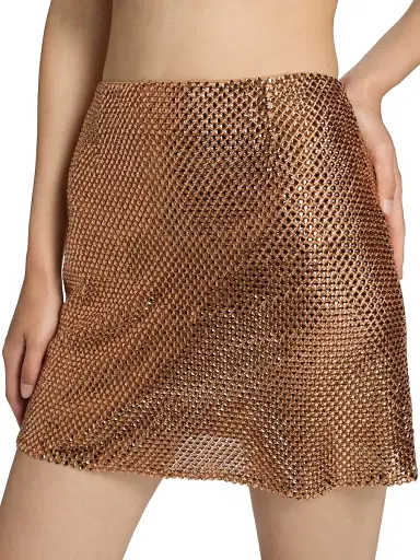 Mariandree Gaitan Women's Annabelle Embellished Miniskirt - Gold - Size Small | Thumbnail 6 Mariandree Gaitan Women's Annabelle Embellished Miniskirt - Gold - Size Small | Thumbnail 6