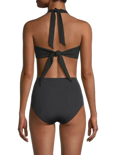 Change of Scenery Women's Melissa Halterneck Bikini Top - Black Texture | Thumbnail 5 Change of Scenery Women's Melissa Halterneck Bikini Top - Black Texture | Thumbnail 5