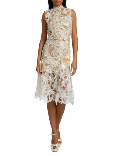 Mariandree Gaitan Women's Karol Floral Embroidered Lace Top - White - Size Small | Thumbnail 2 Mariandree Gaitan Women's Karol Floral Embroidered Lace Top - White - Size Small | Thumbnail 2