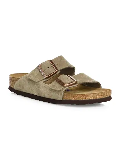 Birkenstock Women's Arizona Suede Double-Strap Sandals - Taupe | Thumbnail 2 Birkenstock Women's Arizona Suede Double-Strap Sandals - Taupe | Thumbnail 2
