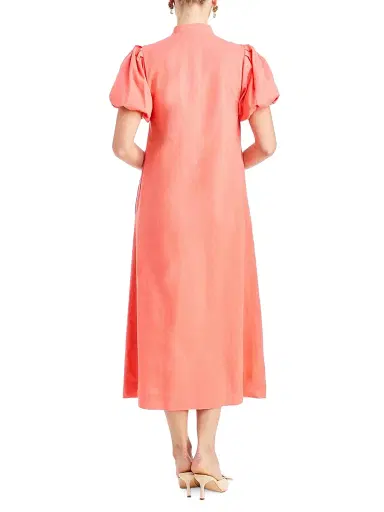 Mestiza New York Women's Elliana Cotton Barong-Style Midi-Dress - Fresco Sunset - Size XS | Thumbnail 4