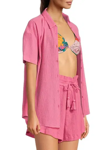 Change of Scenery Women's Michelle Cotton Top - Hibiscus | Thumbnail 4 Change of Scenery Women's Michelle Cotton Top - Hibiscus | Thumbnail 4