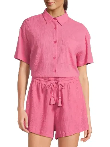 Change of Scenery Women's Michelle Cotton Top - Hibiscus | Thumbnail 6 Change of Scenery Women's Michelle Cotton Top - Hibiscus | Thumbnail 6