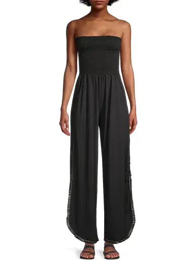 Peixoto Women's Harriet Tassel-Trimmed Smocked Jumpsuit | Thumbnail 3 Peixoto Women's Harriet Tassel-Trimmed Smocked Jumpsuit | Thumbnail 3