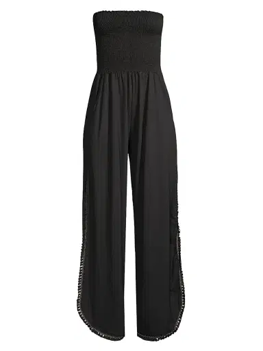 Peixoto Women's Harriet Tassel-Trimmed Smocked Jumpsuit | Thumbnail 1 Peixoto Women's Harriet Tassel-Trimmed Smocked Jumpsuit | Thumbnail 1