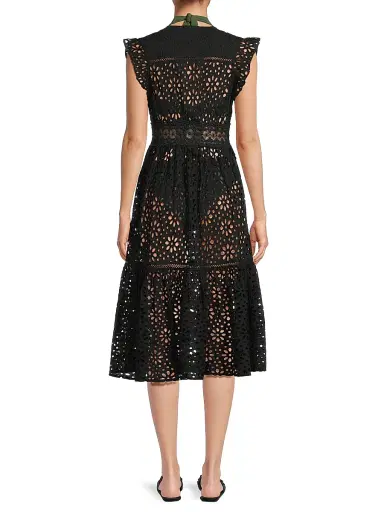 Change of Scenery Women's Lauren Eyelet Cover-Up Dress - Black | Thumbnail 5