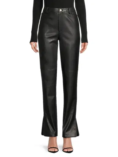 Toccin Women's Iris Faux Leather Pants - Jet | Thumbnail 3 Toccin Women's Iris Faux Leather Pants - Jet | Thumbnail 3