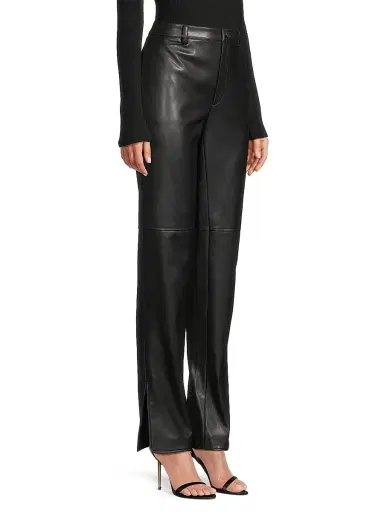 Toccin Women's Iris Faux Leather Pants - Jet | Thumbnail 4 Toccin Women's Iris Faux Leather Pants - Jet | Thumbnail 4