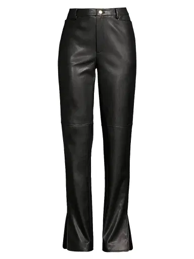 Toccin Women's Iris Faux Leather Pants - Jet | Thumbnail 1 Toccin Women's Iris Faux Leather Pants - Jet | Thumbnail 1