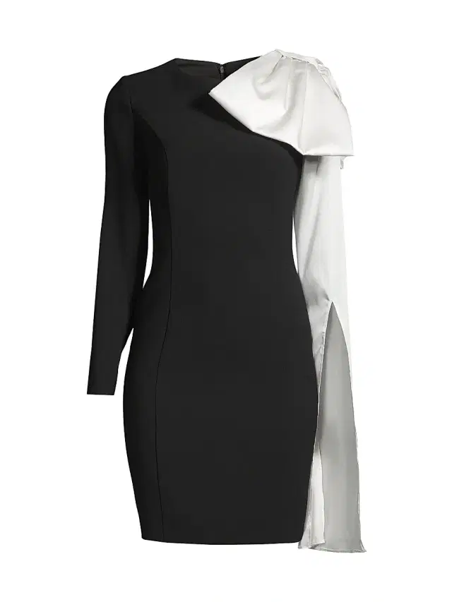 Shani Women's Crepe Bow-Sleeve Minidress - Black