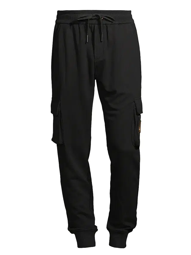 Moose Knuckles Men's Icon Sportswear Gold Clemont Cargo Joggers - Black