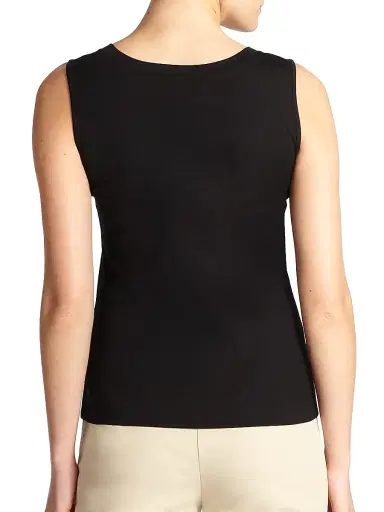 Lafayette 148 New York Women's Swiss Cotton Rib Scoopneck Tank Top | Thumbnail 3