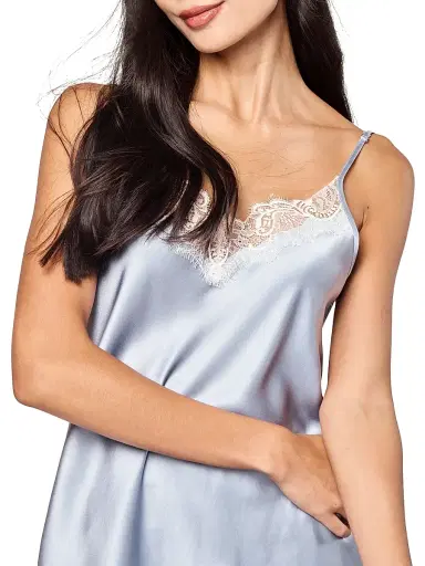 Petite Plume Women's Mulberry Silk Lace Cami & Shorts Set - Blue - Size Medium | Thumbnail 5 Petite Plume Women's Mulberry Silk Lace Cami & Shorts Set - Blue - Size Medium | Thumbnail 5
