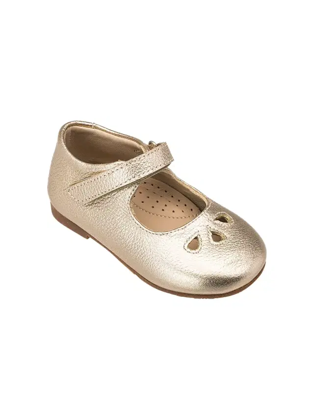 Little Girl's & Girl's Rosie Leather Mary Janes - Gold 4 (Child)