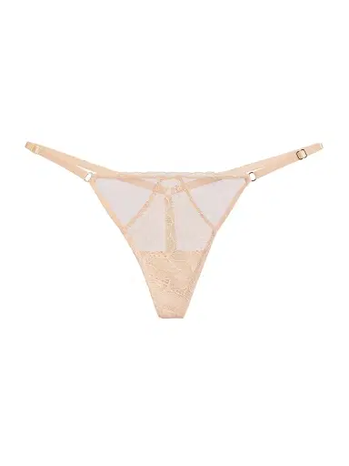 Kiki de Montparnasse Women's Dahlia Lace G-String Thong - Blush | Thumbnail 1