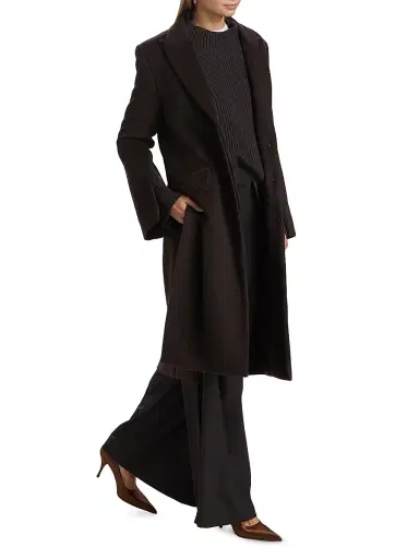 TWP Women's New Cash Camel Coat - Chocolate | Thumbnail 2 TWP Women's New Cash Camel Coat - Chocolate | Thumbnail 2