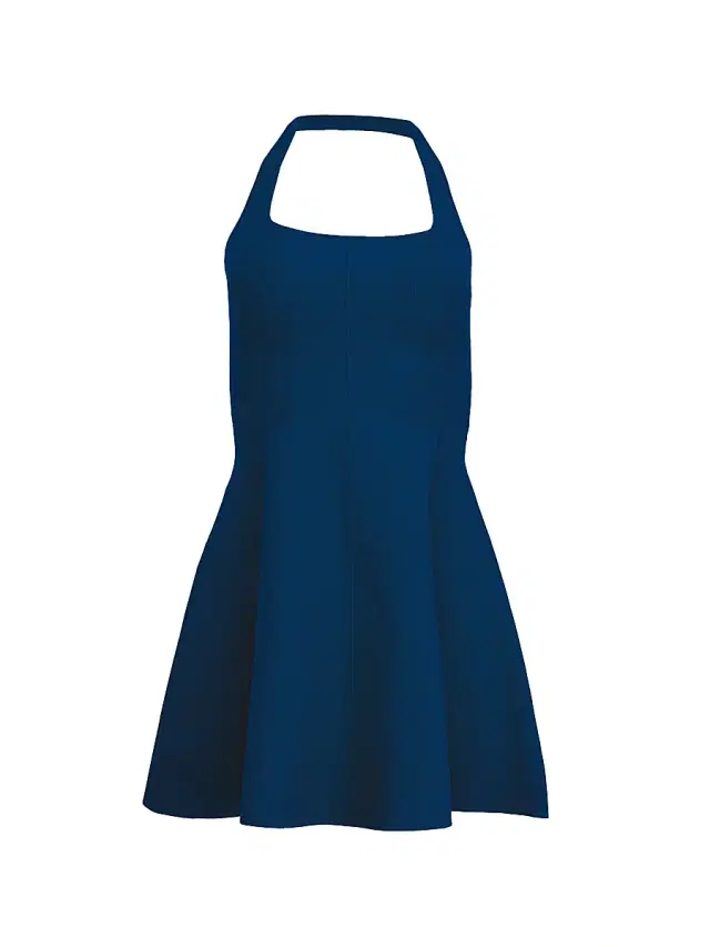 Fleur du Mal Women's Sofia Fit & Flare Minidress - Midnight Navy