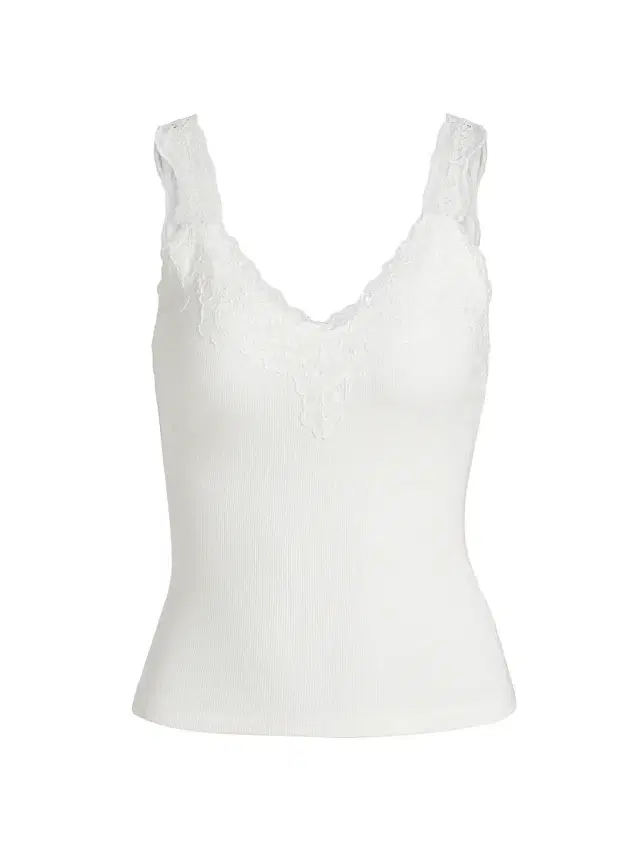 Cami NYC Women's Lace-Trim Rib-Knit Tank - White