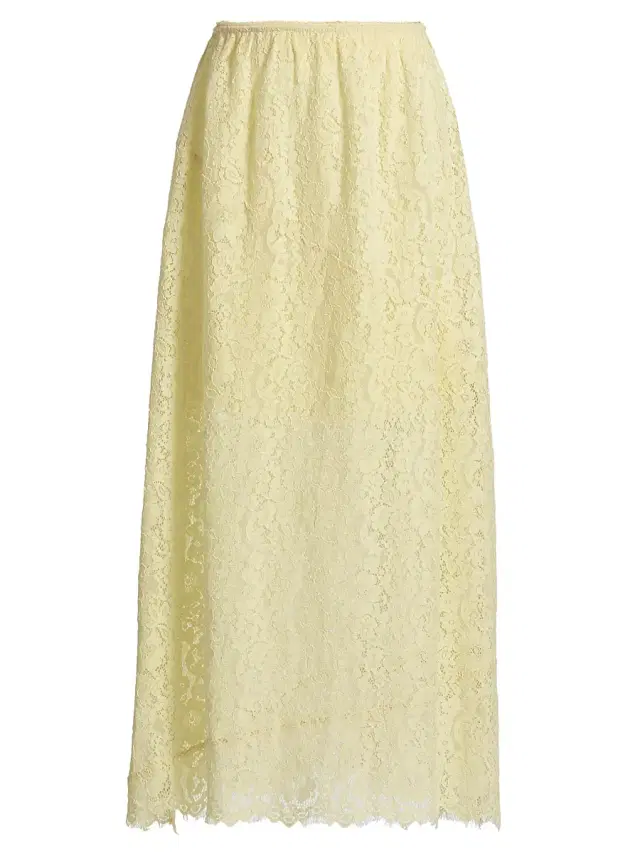 Cami NYC Women's Effie Floral Lace Midi-Skirt - Buttercup