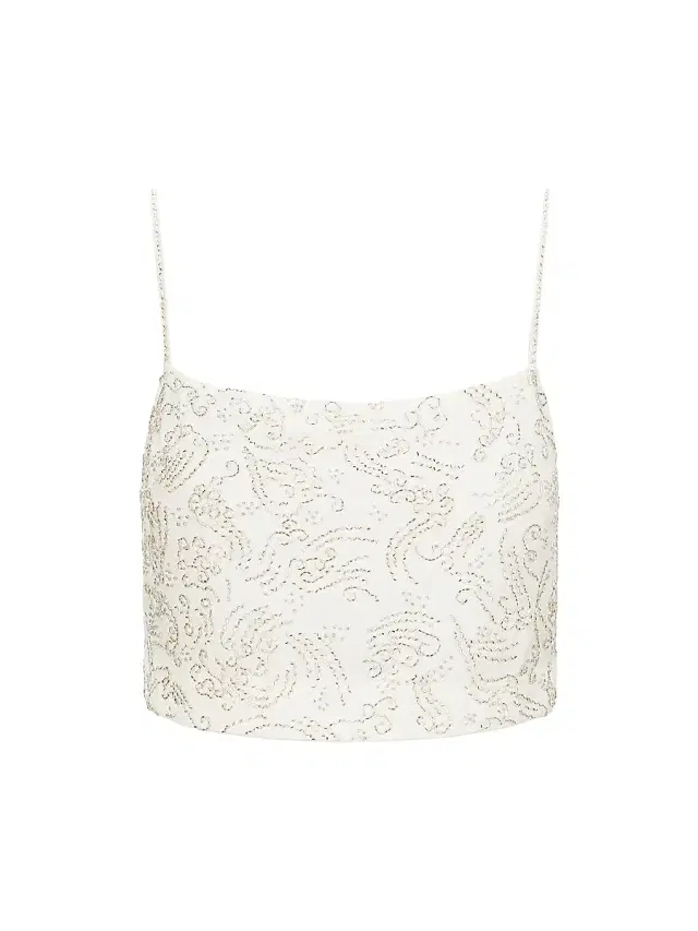 Staud Women's Fermo Beaded Crop Top -