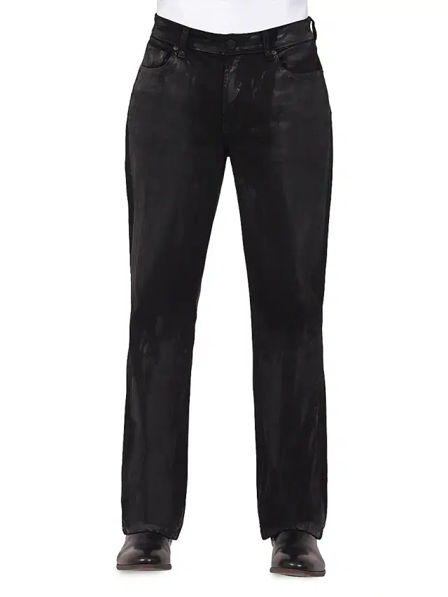 MONFRÈRE Men's Clint Coated Five-Pocket Jeans - Vintage Coated Noir