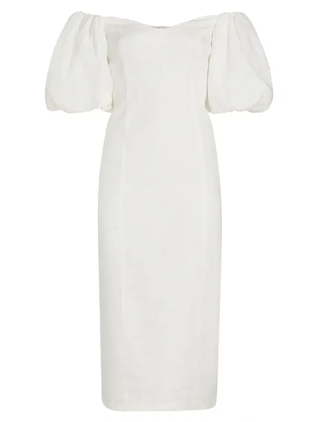 Rhode Women's Karima Linen Off-The-Shoulder Midi-Dress - White