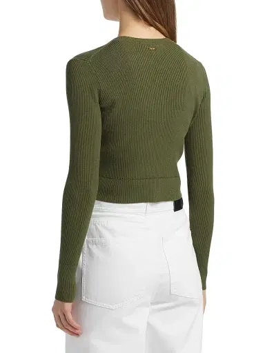 Toccin Women's Zoe Rib-Knit Crop Cardigan | Thumbnail 5