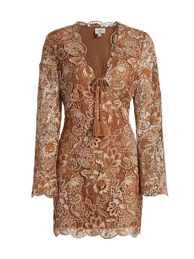 Cami NYC Women's Madeira Crochet Minidress - Brown