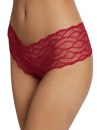 Kiki de Montparnasse Women's Mon Cheri Scalloped Boyshort - Red | Thumbnail 5