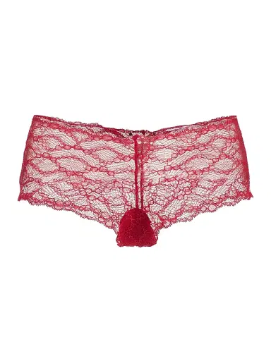 Kiki de Montparnasse Women's Mon Cheri Scalloped Boyshort - Red | Thumbnail 1