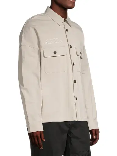 Honor The Gift Men's Imprint Embroidered Shirt Jacket - Bone | Thumbnail 4