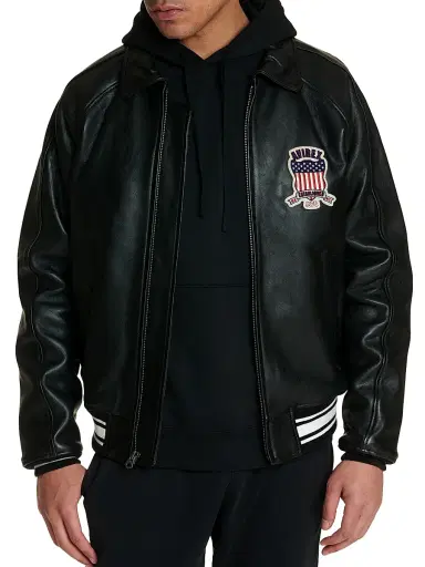 Avirex Men's Icon Leather Jacket | Thumbnail 3