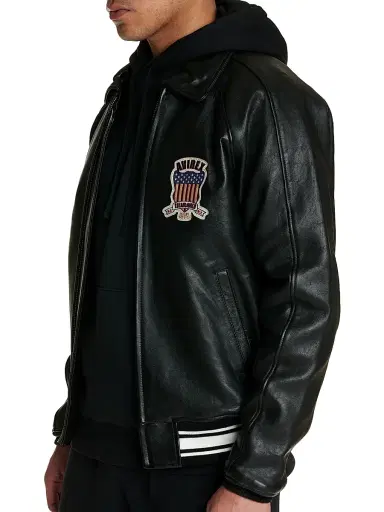 Avirex Men's Icon Leather Jacket | Thumbnail 4