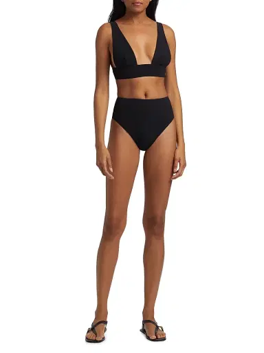 Kiki de Montparnasse Women's Echauffe High-Waisted Bikini Bottom | Thumbnail 2 Kiki de Montparnasse Women's Echauffe High-Waisted Bikini Bottom | Thumbnail 2