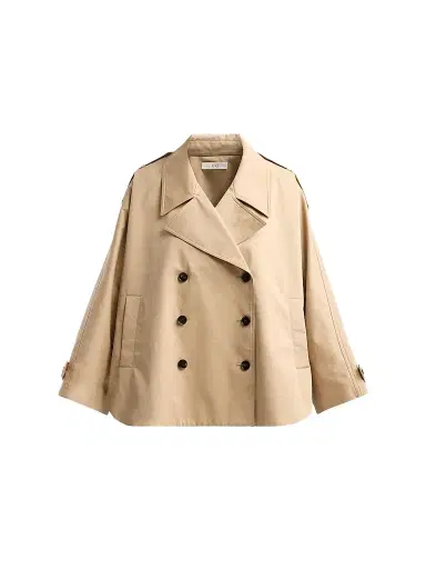 Co Women's Dolman Crop Trench at - Camel | Thumbnail 1