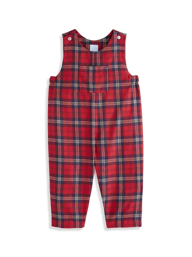 Bella Bliss Baby Boy's Plaid Print Overalls - Riley Tartan 18 Months