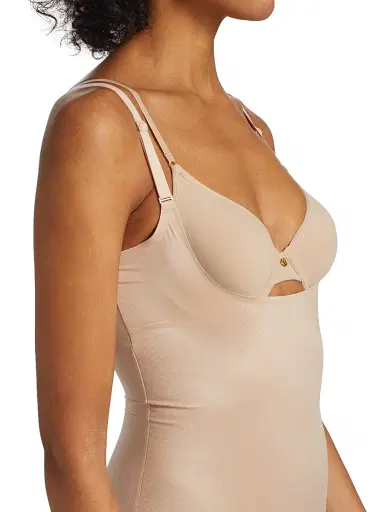 Spanx Women's Thinstincts 2.0 Open-Bust Mid-Thigh Bodysuit - Champagne Beige - Size 26 | Thumbnail 5 Spanx Women's Thinstincts 2.0 Open-Bust Mid-Thigh Bodysuit - Champagne Beige - Size 26 | Thumbnail 5