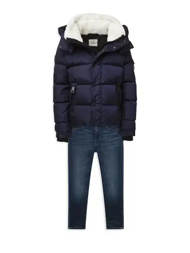 Sam. Little Boy's & Boy's Frontier Sherpa Down Jacket | Thumbnail 2