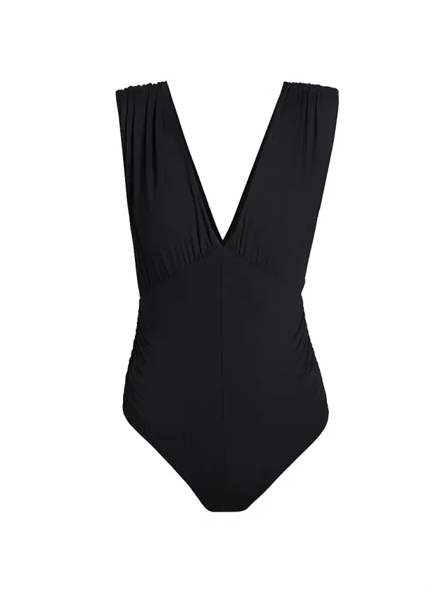 Marysia Women's Montery V-Neck One-Piece Swimsuit - Black