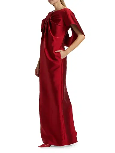Atelier Prabal Gurung Women's Meryl Draped Satin Gown | Thumbnail 4 Atelier Prabal Gurung Women's Meryl Draped Satin Gown | Thumbnail 4