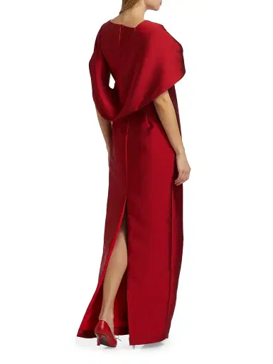 Atelier Prabal Gurung Women's Meryl Draped Satin Gown | Thumbnail 5 Atelier Prabal Gurung Women's Meryl Draped Satin Gown | Thumbnail 5