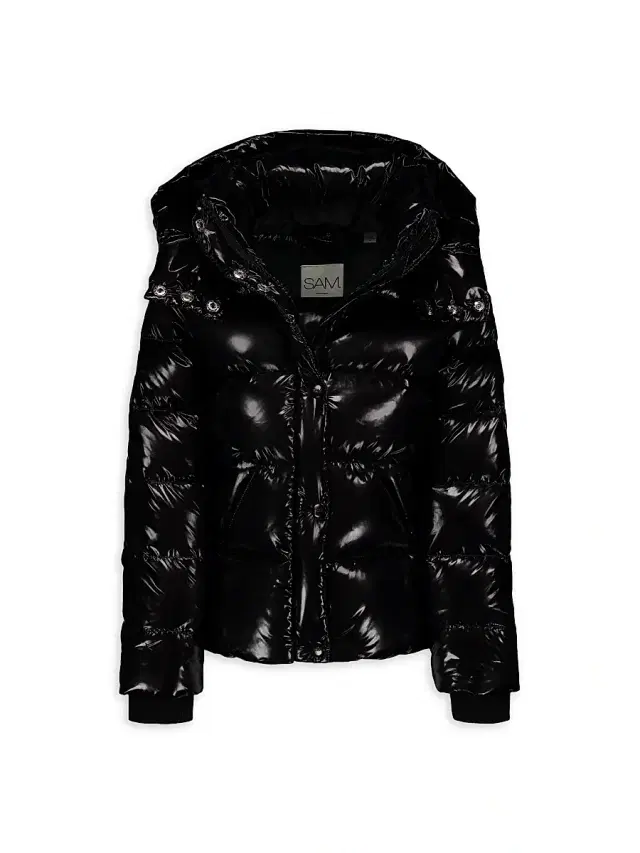 SAM. Girl's Annabelle Down Puffer Coat - Caviar