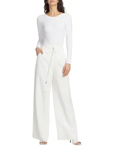 Spanx Women's Long Sleeve Scoop Bodysuit - White - Size XL | Thumbnail 2