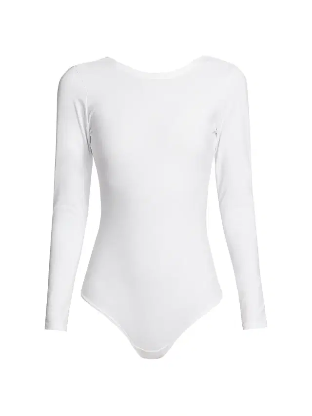 Spanx Women's Long Sleeve Scoop Bodysuit - White