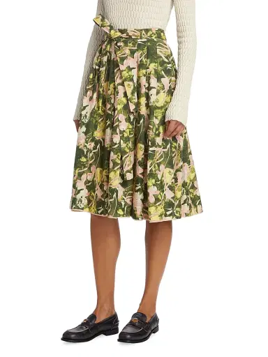 3.1 Phillip Lim Women's Floating Iris Floral A-Line Skirt | Thumbnail 4 3.1 Phillip Lim Women's Floating Iris Floral A-Line Skirt | Thumbnail 4