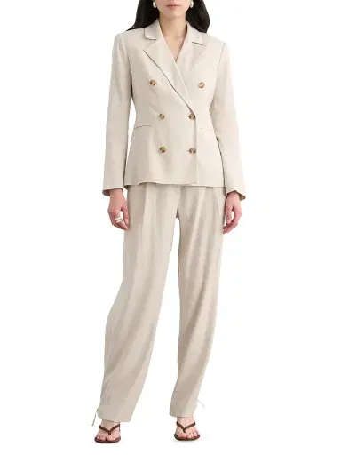Toccin Women's Elowen Pleated Ankle Tie Pants | Thumbnail 2 Toccin Women's Elowen Pleated Ankle Tie Pants | Thumbnail 2