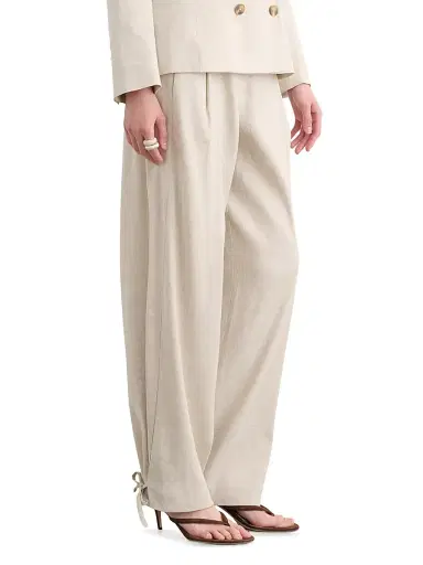 Toccin Women's Elowen Pleated Ankle Tie Pants | Thumbnail 4 Toccin Women's Elowen Pleated Ankle Tie Pants | Thumbnail 4