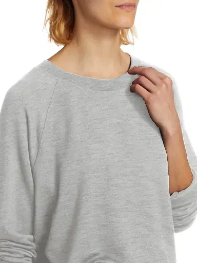 Splits59 Women's Warm Up Fleece Sweatshirt - Heather Grey - Size XS | Thumbnail 6