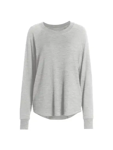 Splits59 Women's Warm Up Fleece Sweatshirt - Heather Grey - Size XS | Thumbnail 1